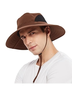 EINSKEY Sun Hat for Men/Women, Waterproof Wide Birm Bucket Hat UV Protection Boonie Hat for Fishing Hiking Garden Beach