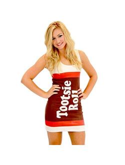 Tootsie Roll Candy White Tunic Tank Dress