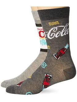 Coca-Cola Brands Men's 2 Pack Crew Socks