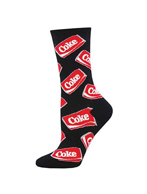 Coke Cans One Size Fits Most Black Ladies Socks