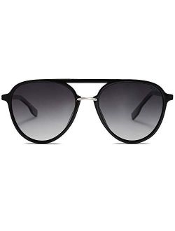 Oversized Polarized Sunglasses for Women Men Aviator Big Large Ladies Shades SJ2078