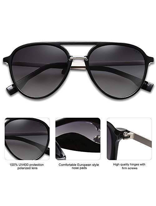 SOJOS Oversized Polarized Sunglasses for Women Men Aviator Big Large Ladies Shades SJ2078