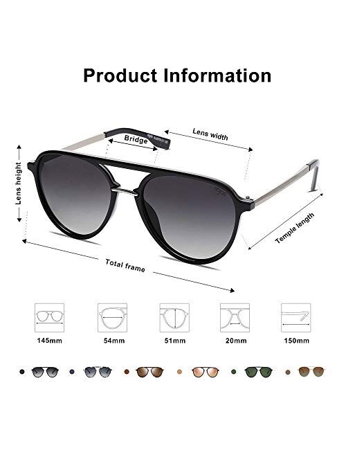SOJOS Oversized Polarized Sunglasses for Women Men Aviator Big Large Ladies Shades SJ2078