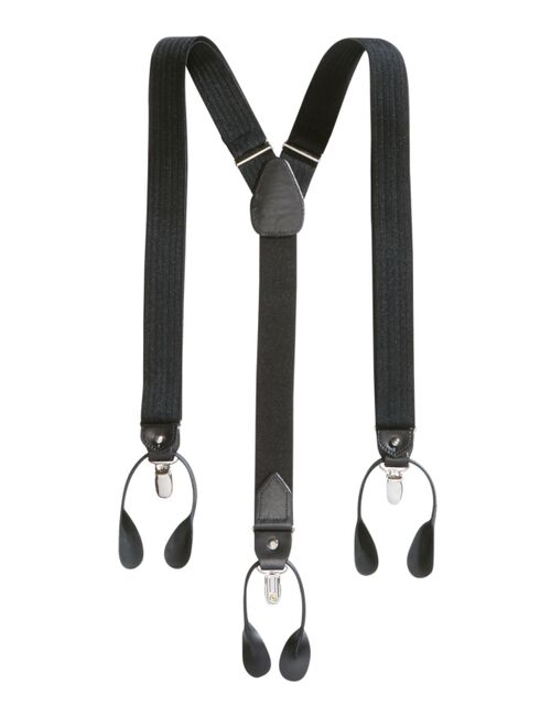 Club Room Men's Herringbone Convertible Suspenders, Created for Macy's