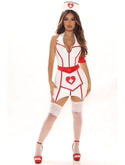 Heart Healer 4 Piece Costume Set - White/combo