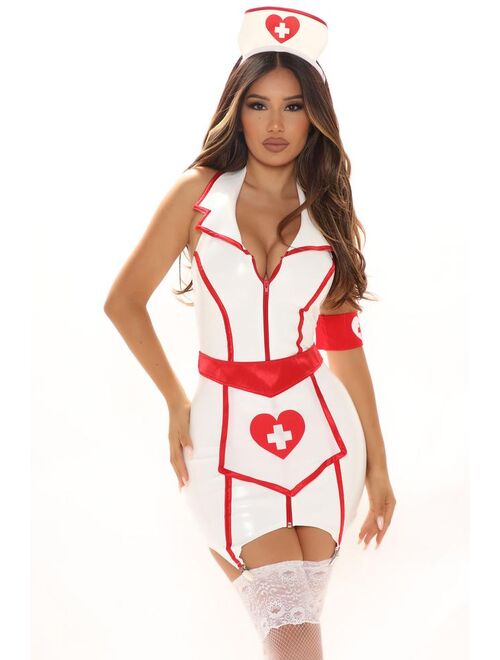 Heart Healer 4 Piece Costume Set - White/combo