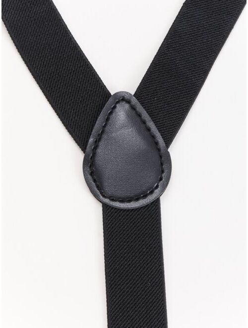 Shein Men Minimalist Suspender & Bow Tie