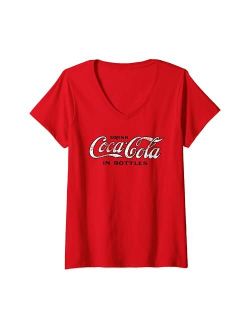 Womens Coca Cola Vintage Coke V-Neck T-Shirt