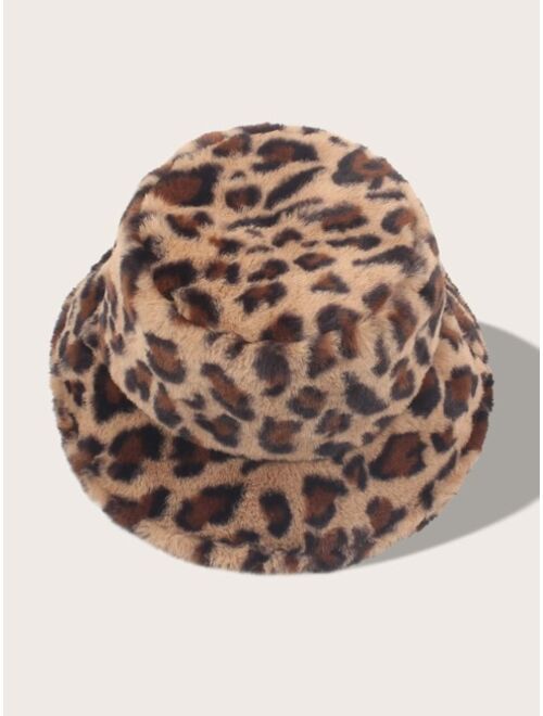 Shein Leopard Pattern Bucket Hat