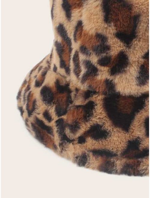 Shein Leopard Pattern Bucket Hat