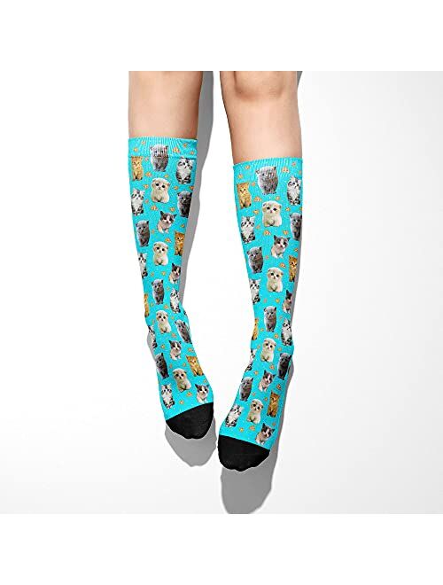 Thalesart Premium Socks Cotton with Cute Soft Casual Pattern Dress for Men Women