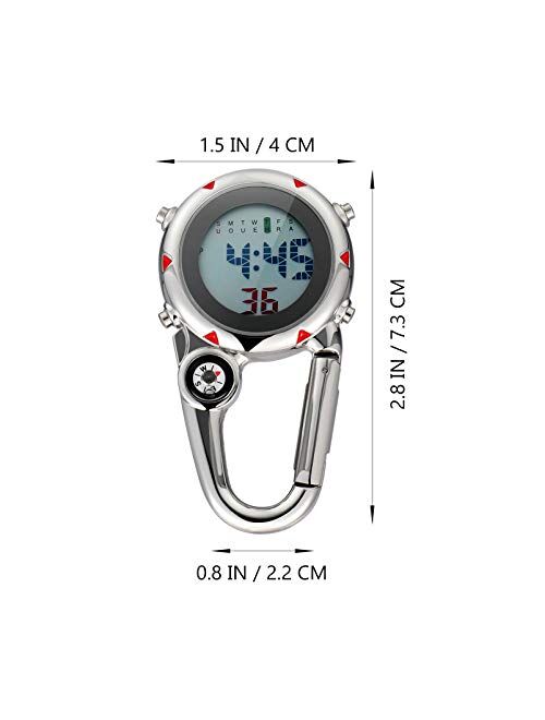 IMIKEYA Outdoor Sport Watches Stopwatch, Microlight Clip Watch Hanging Watch Clip on Quartz Watch for Climbing Hiking