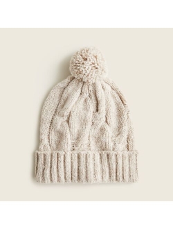 Chunky cable-knit beanie