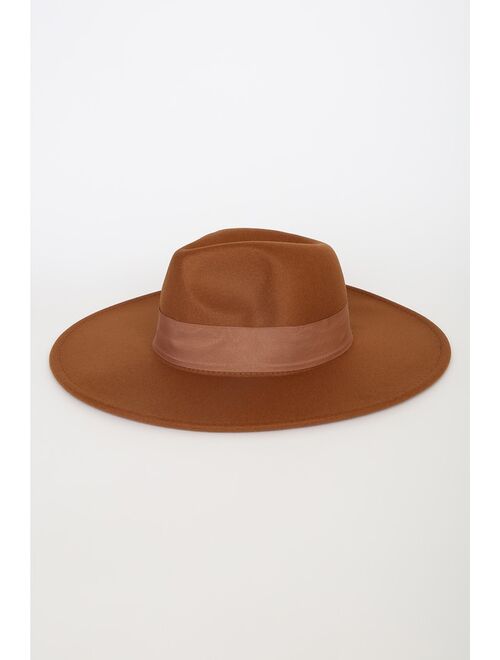 Lulus Got a Feeling Brown Fedora Hat