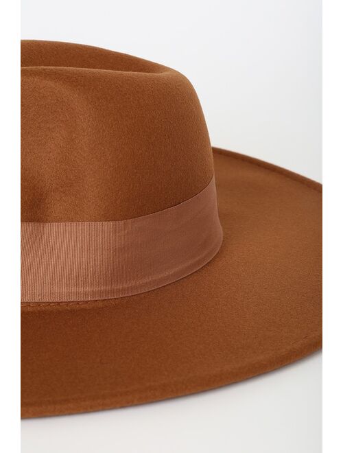 Lulus Got a Feeling Brown Fedora Hat