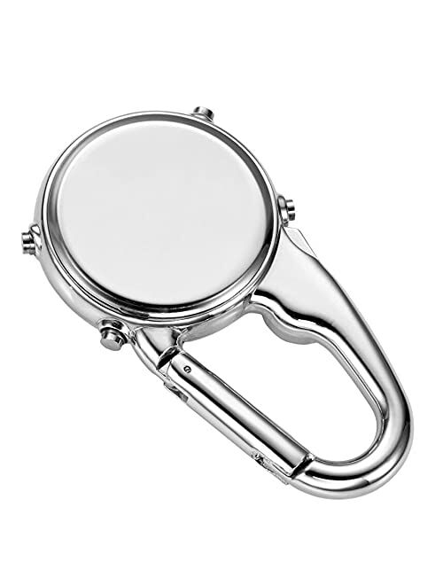 Weicam Unisex Clip on Multi-Function Digital Carabiner Watch FOB Watch Outdoor Adventure Pocket Watch