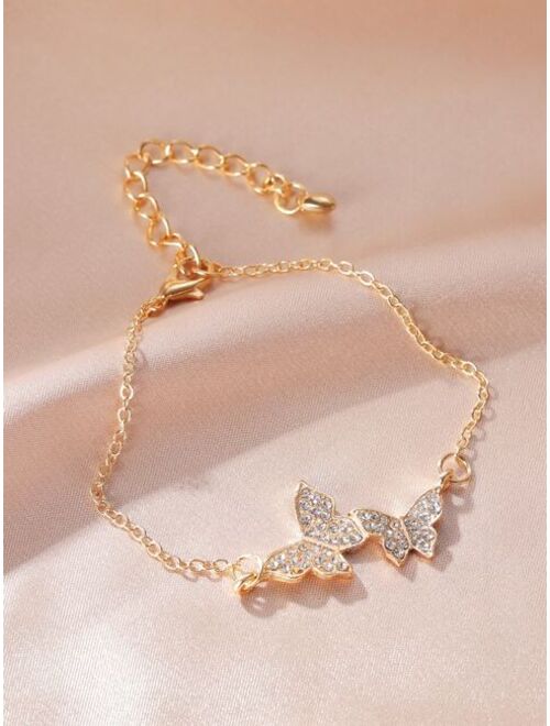 Shein Girls Butterfly Decor Anklet