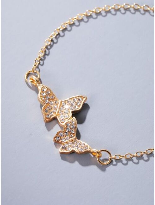 Shein Girls Butterfly Decor Anklet
