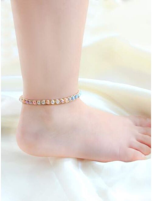 Shein Toddler Girls Bead Decor Anklet
