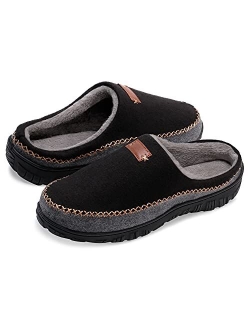 Bigwow Mens Slippers Memory Foam House Slippers for Men House Shoes Moccasins Slip On Slippers Warm Winter Indoor Outdoor
