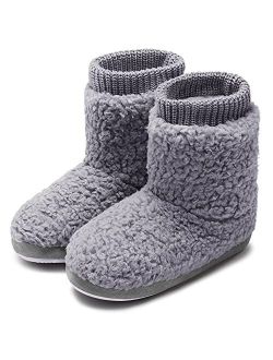 MIXIN Women's Warm Faux Indoor Outdoor Slipper Boot Shoes