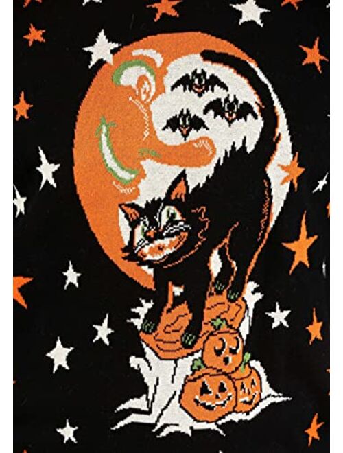 Fun Costumes Adult Vintage Halloween Cat Halloween Sweater