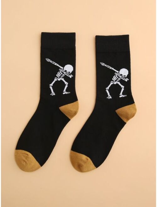 Shein Men Skull Pattern Socks