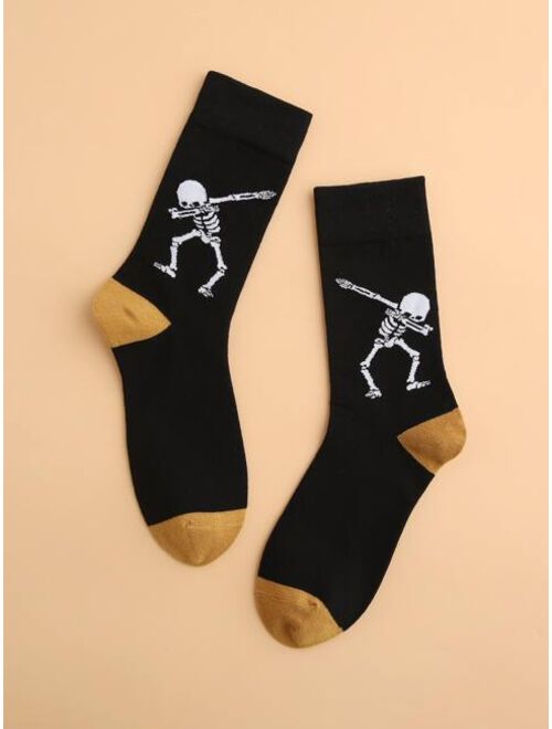 Shein Men Skull Pattern Socks