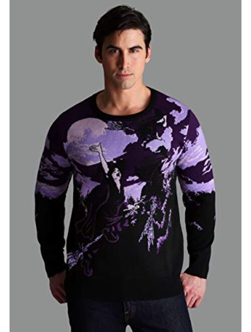 Adult Witch's Moonlight Ride Halloween Sweater