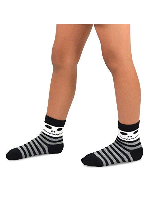 TeeHee Fun Halloween Novelty Socks for Little Kids Toddler Crew Socks Multi Pair Pack