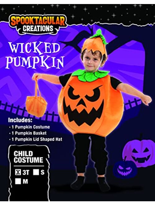 Spooktacular Creations Halloween Child Unisex Wicked Pumpkin costume Set for Cosplay, Dress Up Party