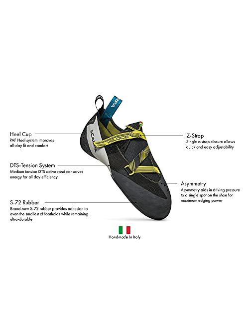 SCARPA Men's Veloce Rock Climbing Shoes for Gym Climbing