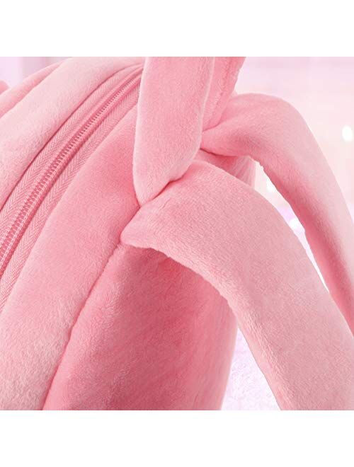 Mloovnemo Kids Unicorn Plush Toddler Travel Preschool Shoulder Backpack for 1-5 Year Old Kindergarten Girls Gift (Rose Unicorn)