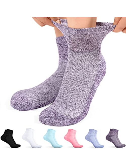 Buy Diabetic Ankle Socks for Men & Women | 6 Pairs Wide Non Binding ...