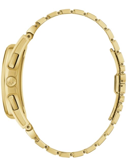 Bulova Men's Chronograph Curv Gold-Tone Stainless Steel Bracelet Watch 41.7mm
