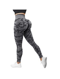 DOULAFASS Camo Leggings for Women High Waisted Seamless Scrunch Butt Workout Yoga Pants