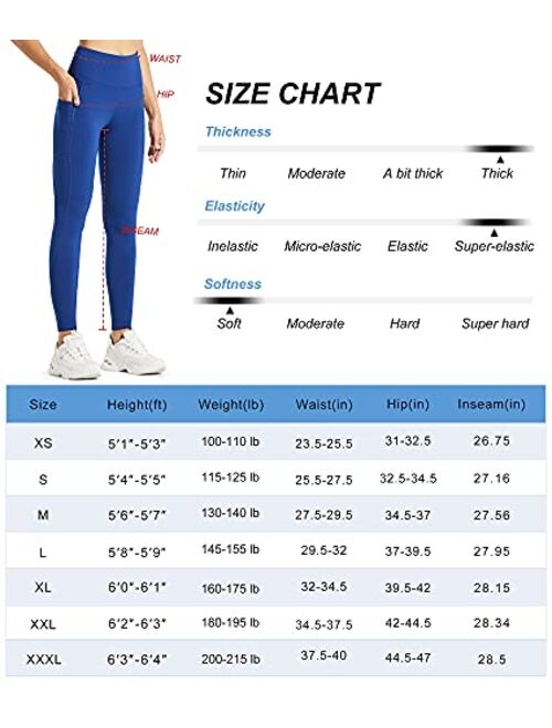 MASKERT Women's Fleece Lined Leggings Water Resistant High Waisted Thermal Hiking Warm Pants Athletic Running Cold Weather