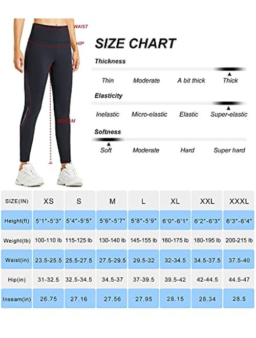 Libin Fleece Lined Leggings Women Water Resistant Running Hiking Pants Winter Thermal Cycling Tights Workout Cold Weather
