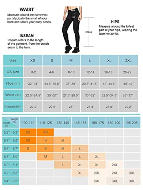 BALEAF Women's Fleece Lined Leggings Warm Running Tights Thermal Insulated Cycling Hiking Biking Pants Cold Weather Gear