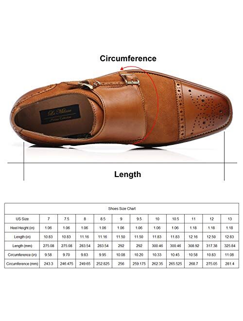 Details about   La Milano Mens Double Monk Strap Slip on Loafer Cap Toe Leather Oxford Formal Bu 