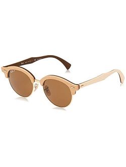 Rb4246m Clubhouse Wood Round Sunglasses