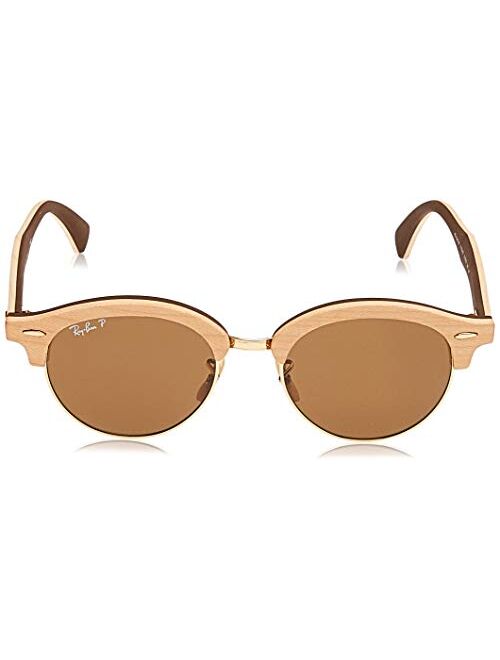 Ray-Ban Rb4246m Clubhouse Wood Round Sunglasses