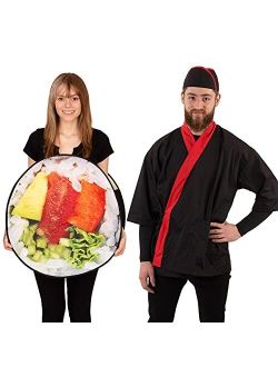 Halloween Costume - Sushi Costume - Couples Dress-Up Sushi Chef Costume - Funny Couples Costumes - Food Costumes By Tigerdoe