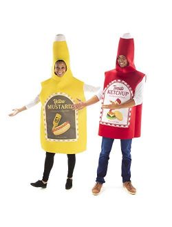 Ketchup & Mustard Couples Costume - Funny Food Unisex Outfits