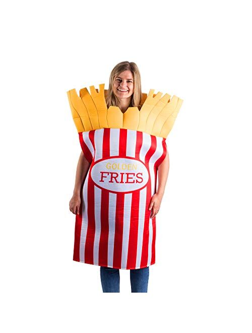 Tigerdoe Hotdog and French Fries Couple Costume - Halloween Funny Costume - Food Costume - Novelty Costumes - 2 Pc Set
