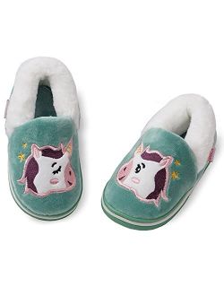 Toddler Slippers Girls Warm Cute Cartoon Slippers Booties Kids Boys Plush Fur Indoor House Home Shoes