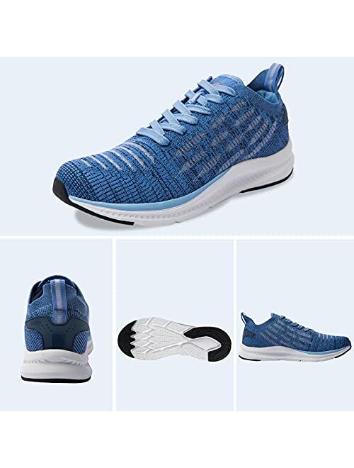WYBLZ Men's Walking Shoes Breathable Non Slip Lightweight Running Athletic Gym Tennis Shoe