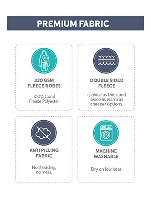 Alexander Del Rossa Women's Warm Fleece Robe with Hood, Long Plush Sherpa Bathrobe