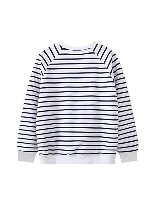 HILEELANG Girl Sweatshirts Pullover Crewneck Winter Long Sleeve Tops Shirts