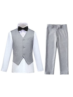 Lycody Boys Vest Set Formal Dress Suits Wedding Outfit Dresswear